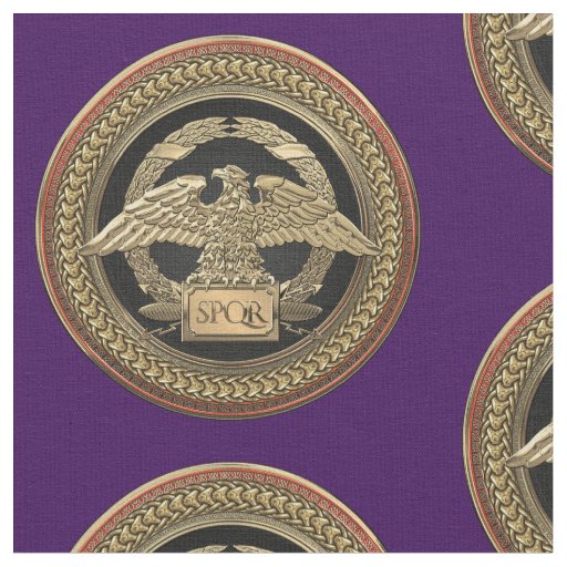 [300] Gold Roman Imperial Eagle on Gold Medallion Fabric