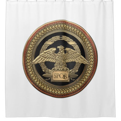 300 Gold Roman Imperial Eagle on Gold Medallion Shower Curtain