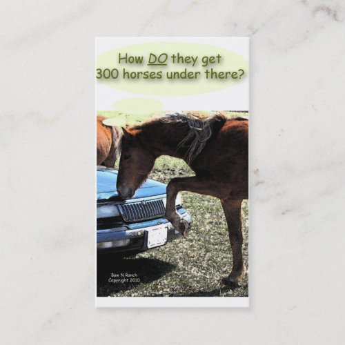 300 Horse Car Business Card