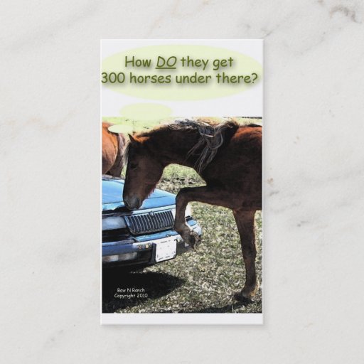 Customizable 300 Horse Car Business Card