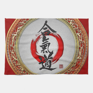[300] Japanese calligraphy - Aikido Towel