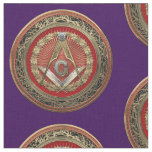 [300] Master Mason - Gold Square &amp; Compasses Fabric