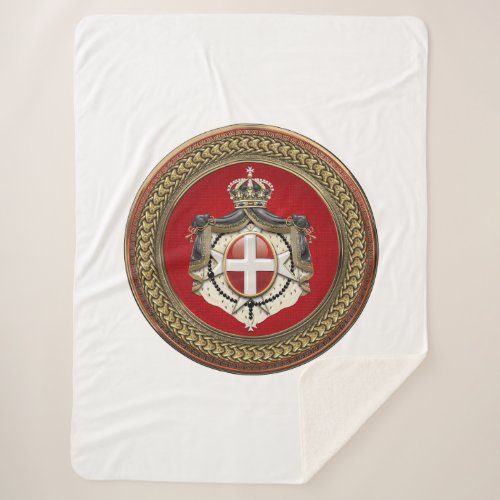 300 Order of Malta _ SMOM Coat of Arms Sherpa Blanket