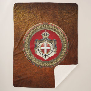 [300] Order of Malta - SMOM Coat of Arms Sherpa Blanket