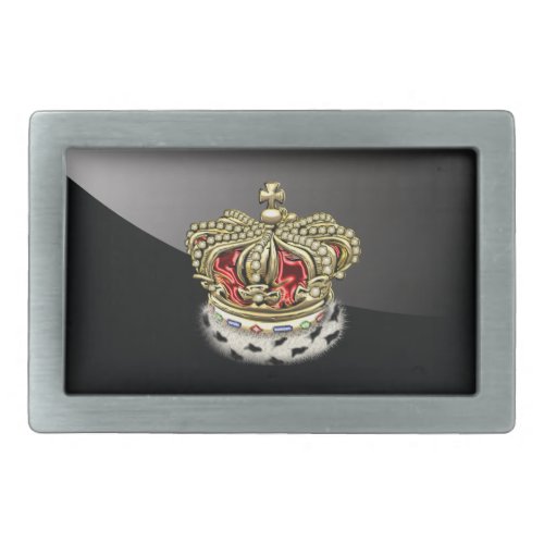 300 Prince King Royal Crown FurGoldRed Belt Buckle