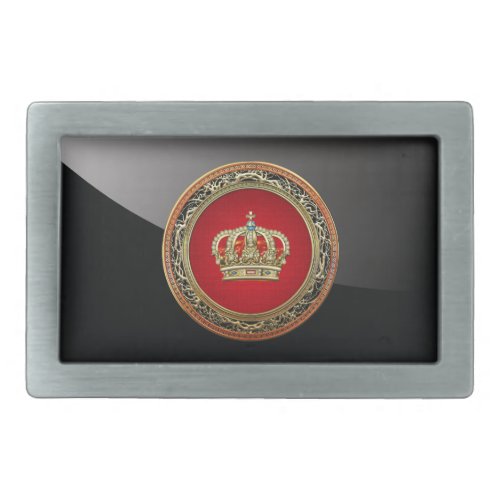 300 Prince_Princess King_Queen Crown BelgGold Rectangular Belt Buckle