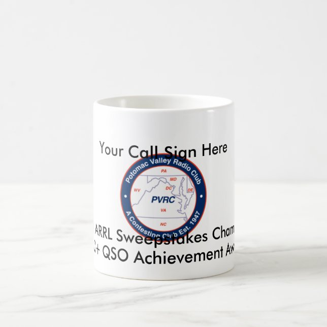 300 QSO Award - 2008 ARRL Sweepstakes Coffee Mug (Center)