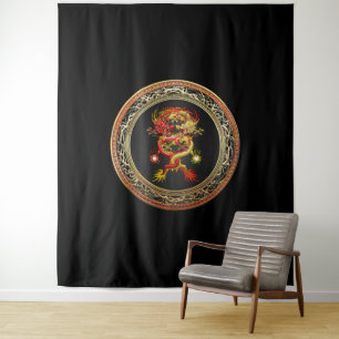 [300] Red and Yellow Dragons Tapestry