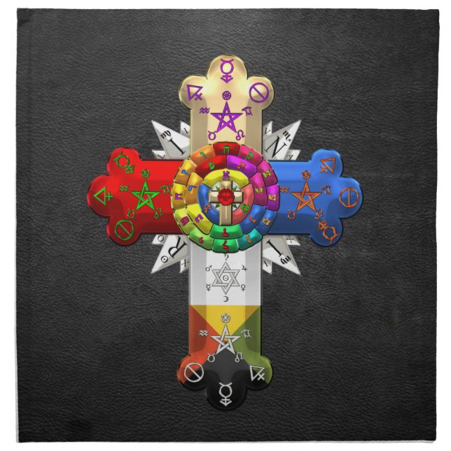 [300] Rosy Cross (Rose Croix) Napkin (Front)