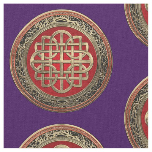 [300] Sacred Celtic Gold Knot Cross Fabric
