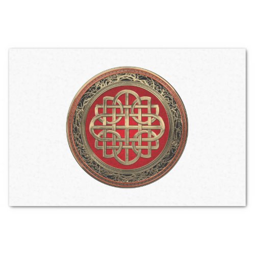 300 Sacred Celtic Gold Knot Cross Tissue Paper