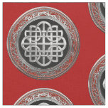 [300] Sacred Celtic Silver Knot Cross Fabric