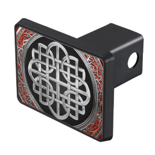 [300] Sacred Celtic Silver Knot Cross Hitch Cover