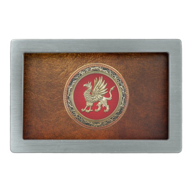 [300] Sacred Gold Griffin Belt Buckle (Front)