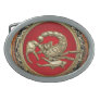 [300] Sacred Golden Scorpion on Red Belt Buckle