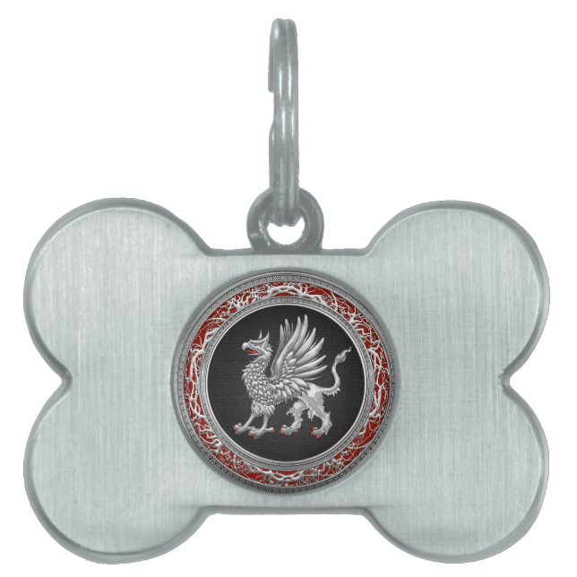 [300] Sacred Silver Griffin Pet Tag (Front)