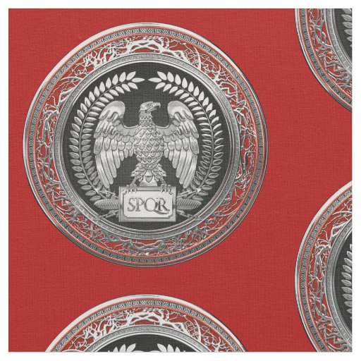 [300] Silver Roman Imperial Eagle Fabric