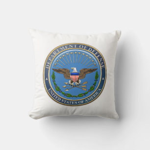 [300] U.S. Department of Defense (DOD) Emblem [3D] Throw Pillow