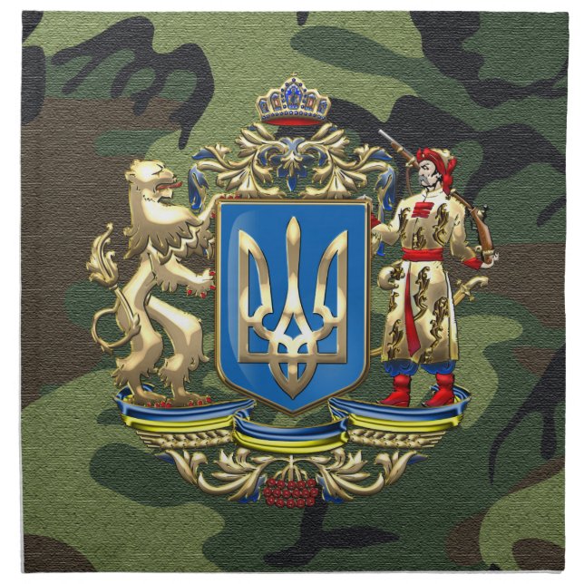 [300] Ukraine: Proposed Greater Coat of Arms Napkin (Front)