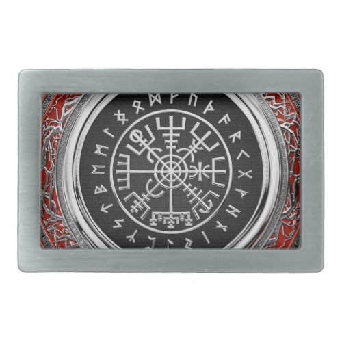 300 Vegvisir _ Viking Silver Magic Runic Compass Belt Buckle