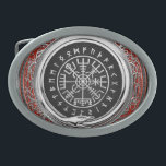 [300] Vegvisir - Viking Silver Magic Runic Compass Belt Buckle<br><div class="desc">Introducing ‘Viking Treasures’ Collection by Serge Averbukh, showcasing convergent media paintings of various Viking relics, artifacts and historic treasures. Here you will find fine art pieces, featuring Vegvisir - Viking Silver Magic Runic Compass. A Vegvisir (Icelandic 'sign post') is an Icelandic magical stave intended to help the bearer find their...</div>