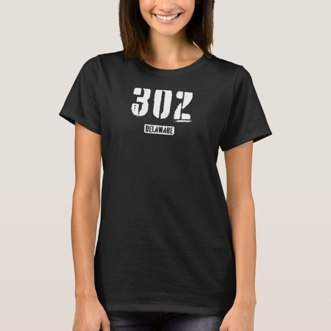 302 Delaware Rough Stencil Design_4 T-Shirt (Front)