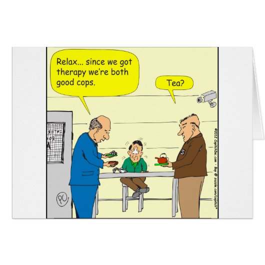 302 good cops Cartoon Cards (Front Horizontal)