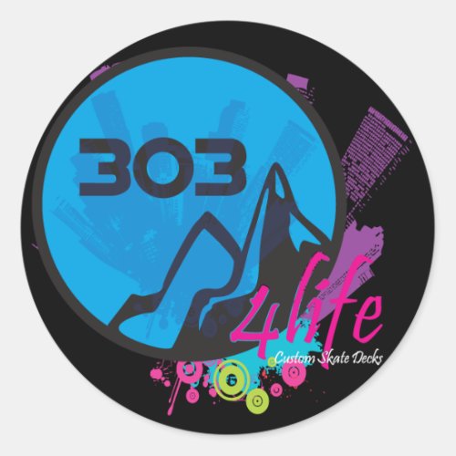 303 4Life Sticker Round