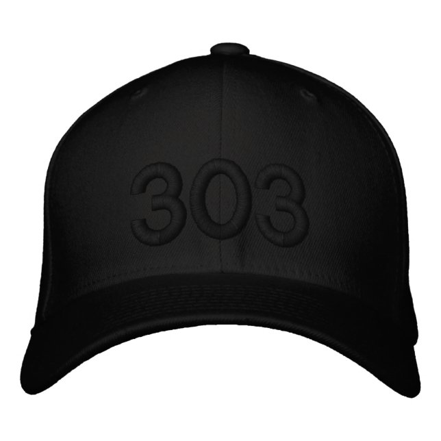 303 EMBROIDERED BASEBALL HAT (Front)