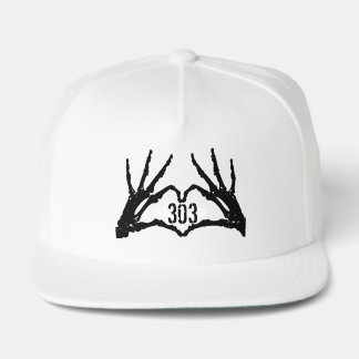 303 Skull Heart Hands LOGO CAP