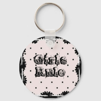 3058_full, Girls Rule Keychain