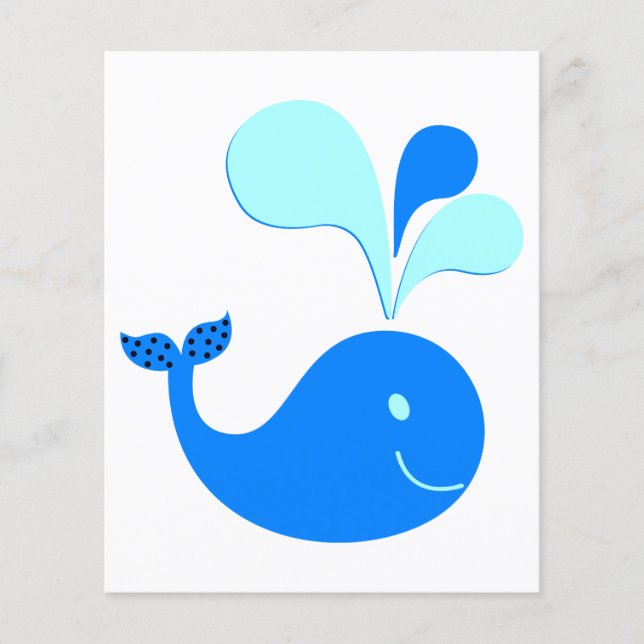 307607 CUTE CARTOON BLUE WHALE GRAPHICS FLYER (Front)