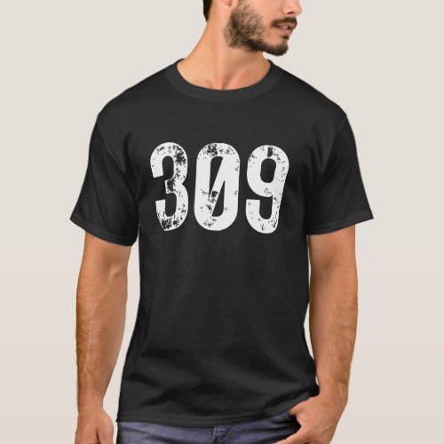 309 Area Code Peoria IL Mobile Telephone Area Code T_Shirt