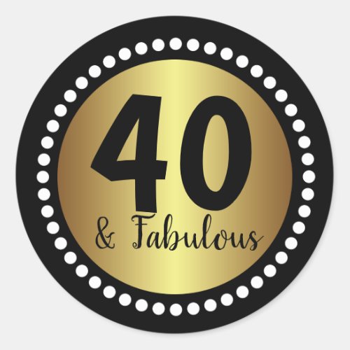 30 40 50 60 70 and Fabulous Birthday Sticker