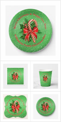 30+ Add Name, Change Text, Red Green Christmas Set