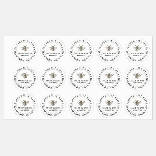 30 Adhesive Waterproof Apiary Product Labels 15