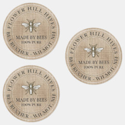 30 Adhesive Waterproof Apiary Product Labels 1.5&quot;