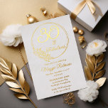 30 and Fabulous 30th Birthday Party Stamped Foil Invitation<br><div class="desc">Elegant typography design "30 and Fabulous" 30th birthday party design featuring a rose outline circular frame.</div>