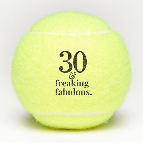 30 and Fabulous Birthday Funny Custom Age Tennis Balls