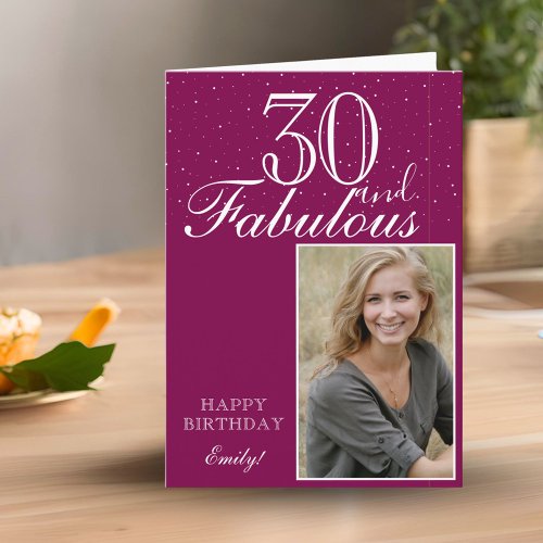 30 and Fabulous Elegant Birthday Photo 
