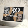 30 and Fabulous Gold Glitter 2 Photo 30th Birthday Card