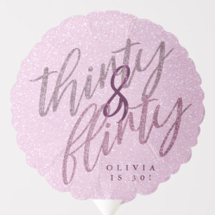 30 and Flirty Birthday Party Balloon