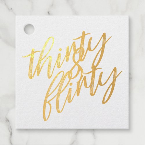 30 and Flirty Birthday Party Foil Gift Tags