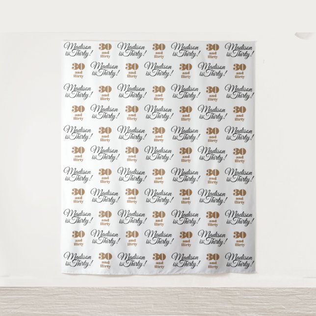 30 and Flirty Party Backdrop Step and Repeat (Front)