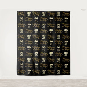 30 and Flirty Party Backdrop Step and Repeat