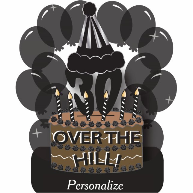 30 and Over The Hill Party Theme Statuette (Front)