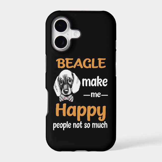 30 Beagle Make Me Happy Iphone Case (Back)