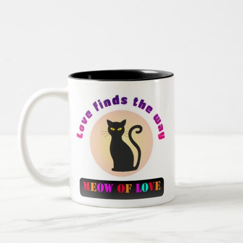 30Bestselling trending aesthetic funny black cat Two_Tone Coffee Mug