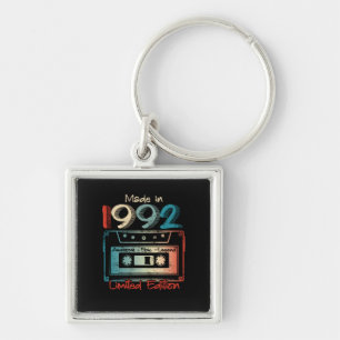30 Birthday Gifts Year Old Made in 1992 Cassette Keychain