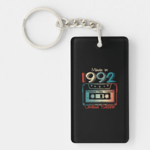 30 Birthday Gifts Year Old Made in 1992 Cassette Keychain
